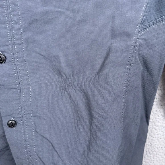 Kuhl Shirt Mens M Gray Invoke Performance Button Up Roll Tab Hike Camp Outdoor - Picture 6 of 15